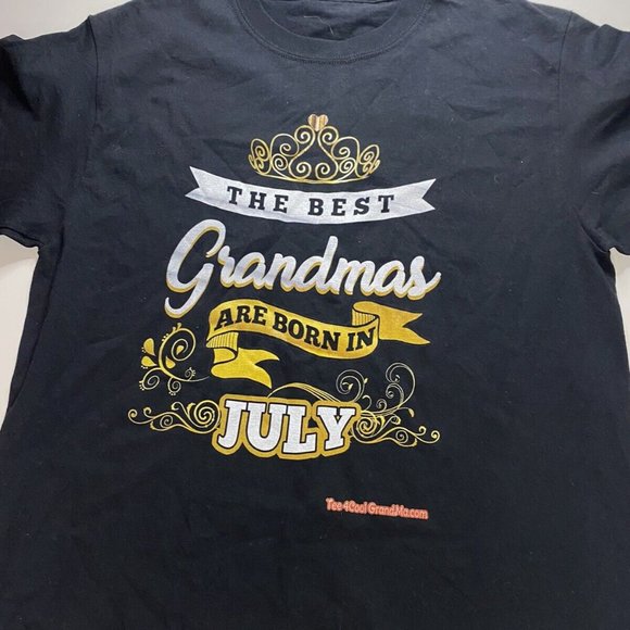 It's My Birthday Funny Women Grandma's July Happy Birthday T-Shirt Black Size L - Picture 2 of 7